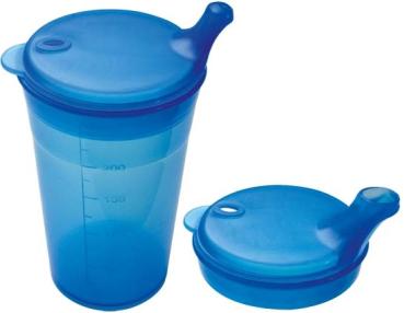 Trinkbecherset kurz für Tee und Brei, blau